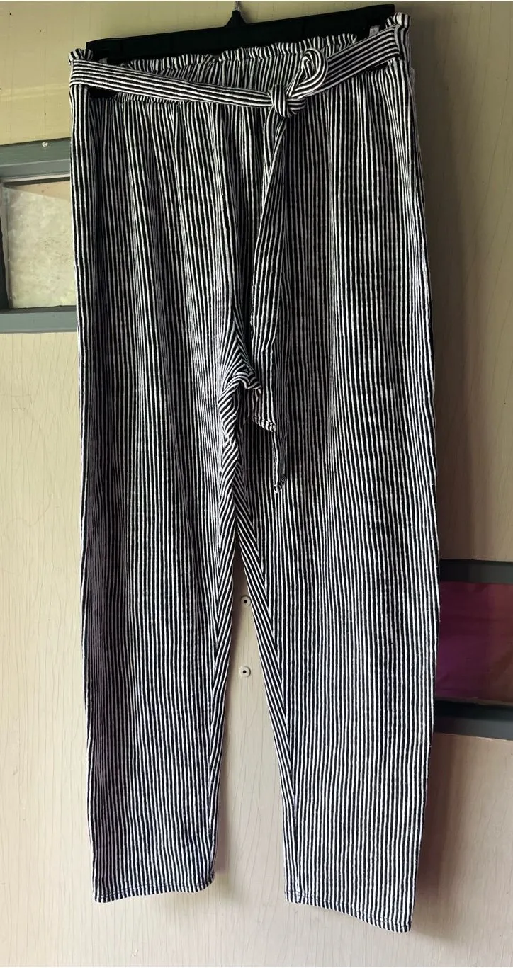 Caution To The Wind Black and White Striped