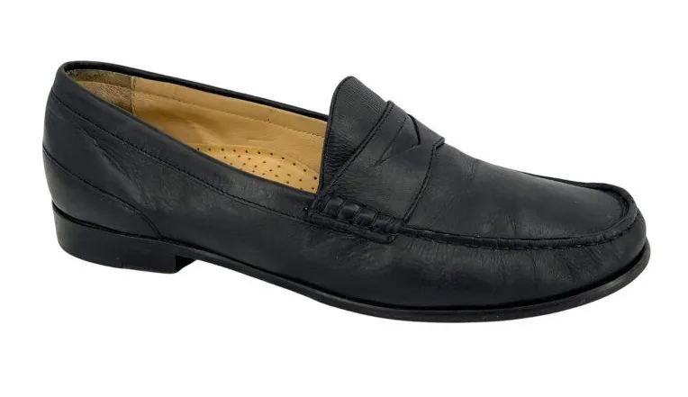 Cole Haan Black Leather Penny Loafers Size 9 B Classic Quiet Luxury