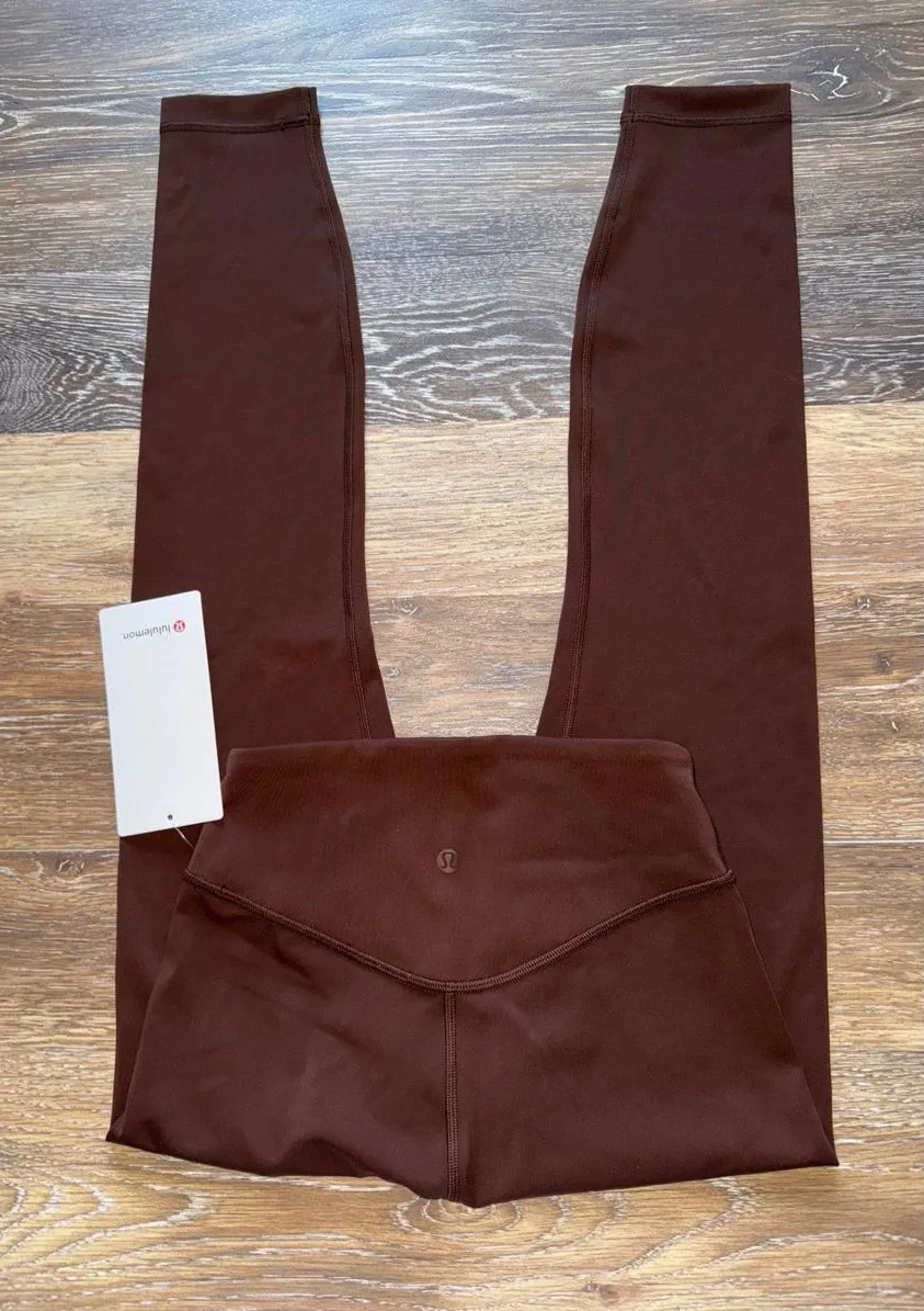 Lululemon Wunder Under SmoothCover High Rise 25” Lava Cake Size 4 NWT