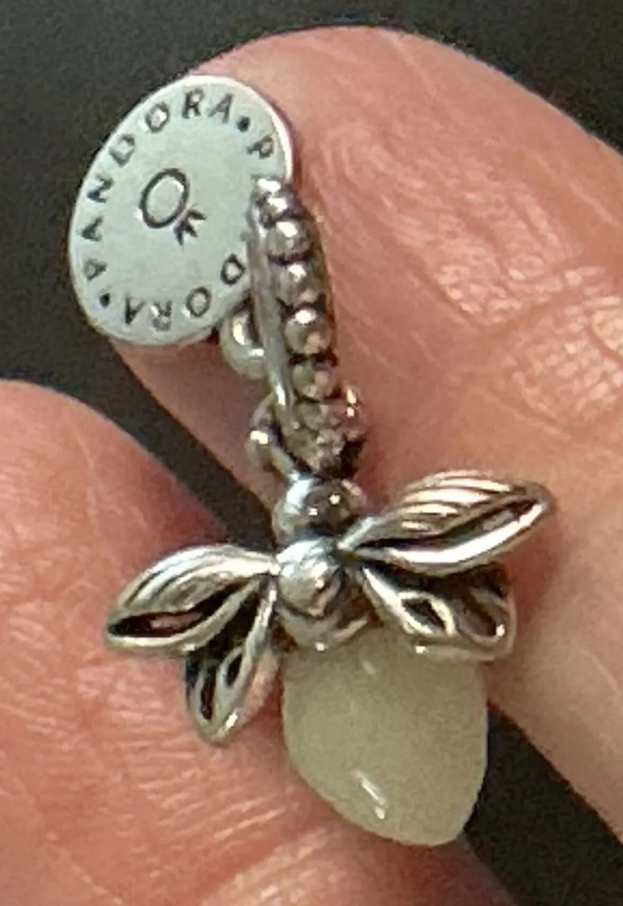 Pandora Glow in the Dark Firefly Dangle Charm 799352C01 S925 ALE Sterling