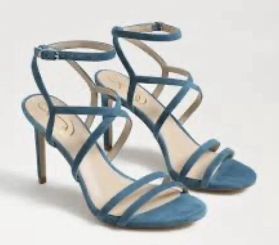 Sam Edelman Women Delanie Heeled Sandals vibrant Wild Indigo blue Size 6.5