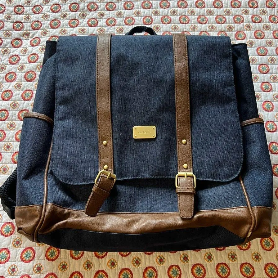 Carters Navy Blue Diaper Bag Backpack