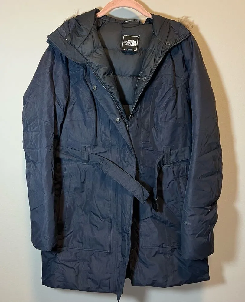 The North Face Women’s Navy Blue Parka Coat Medium Puffer