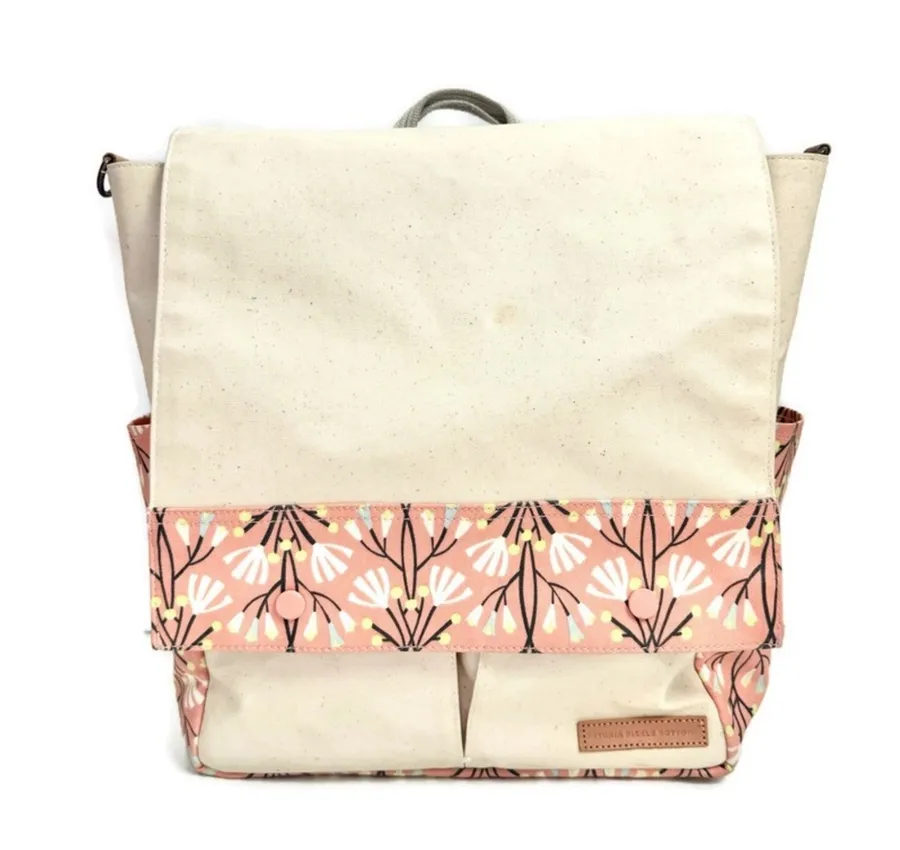 Petunia Pickle Bottom Pink Floral Pathway Backpack Diaper Bag