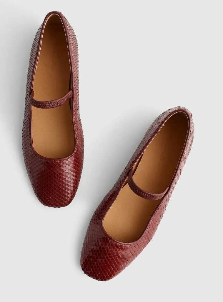 Madewell The Greta Ballet Flat in Stained Rosewood, Size 6
