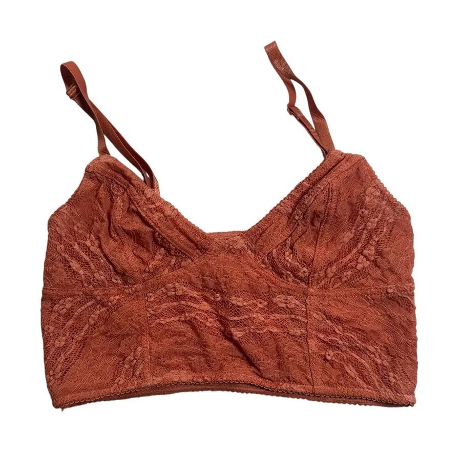 Free People Intimately lace rust mesh bralette size XS