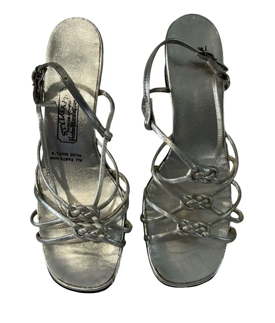 Dearfoam House Shoes Womens Slippers Size 8.5 House Shoes Silver Heel Strap