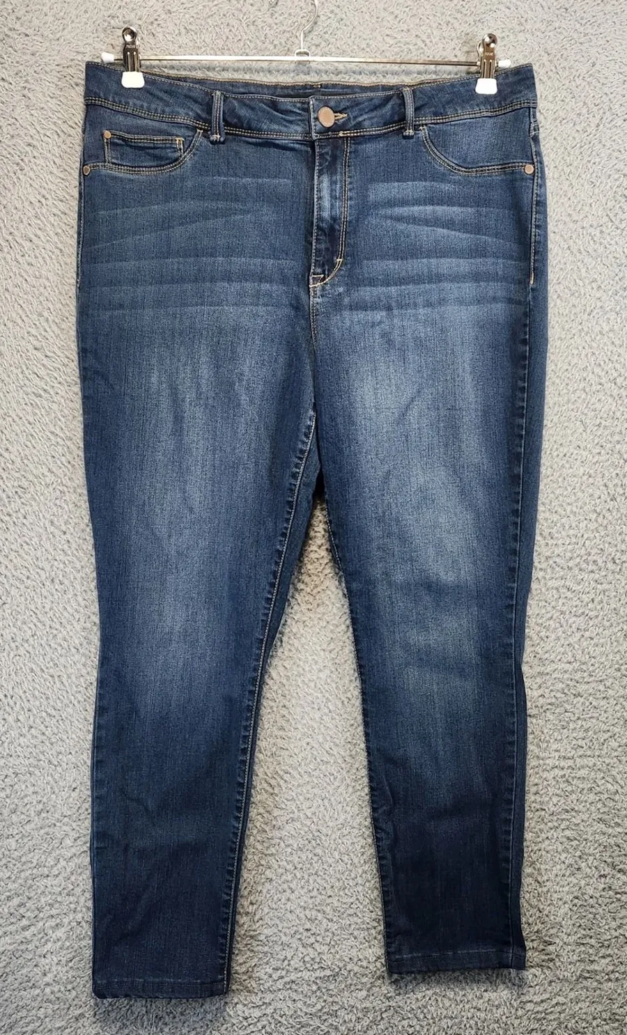 Jordache Super Skinny Jeans Womens Size 16 (Fits 34x25) Dark Wash Streetwear