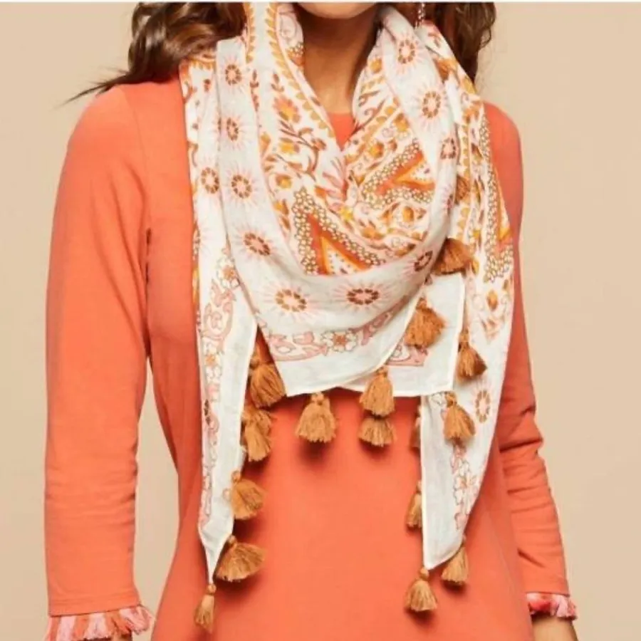 SPARTINA 449 PINK HOUSE SQUARE SCARF NWT