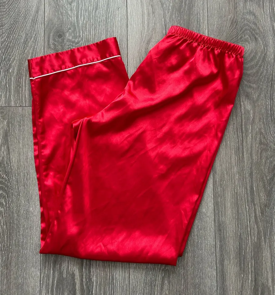 Red Sleepwear Pants Valentines Loungewear Size Medium