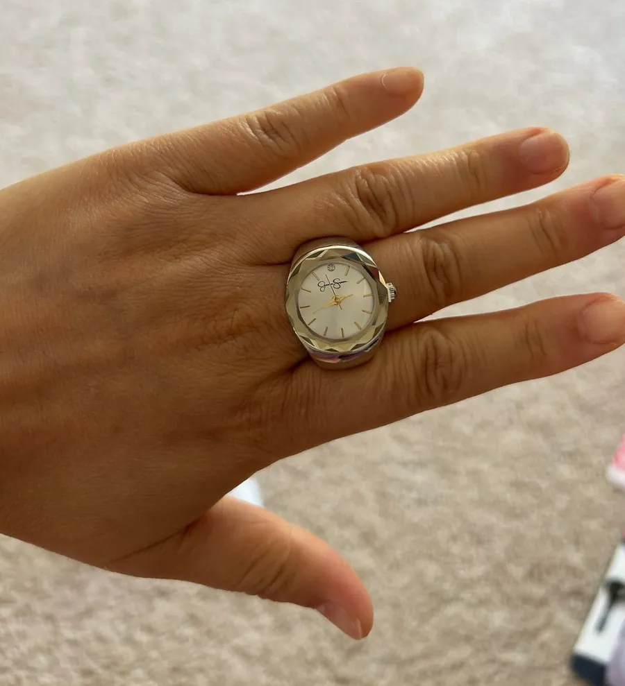 Jessica Simpson elastic ring watch.
