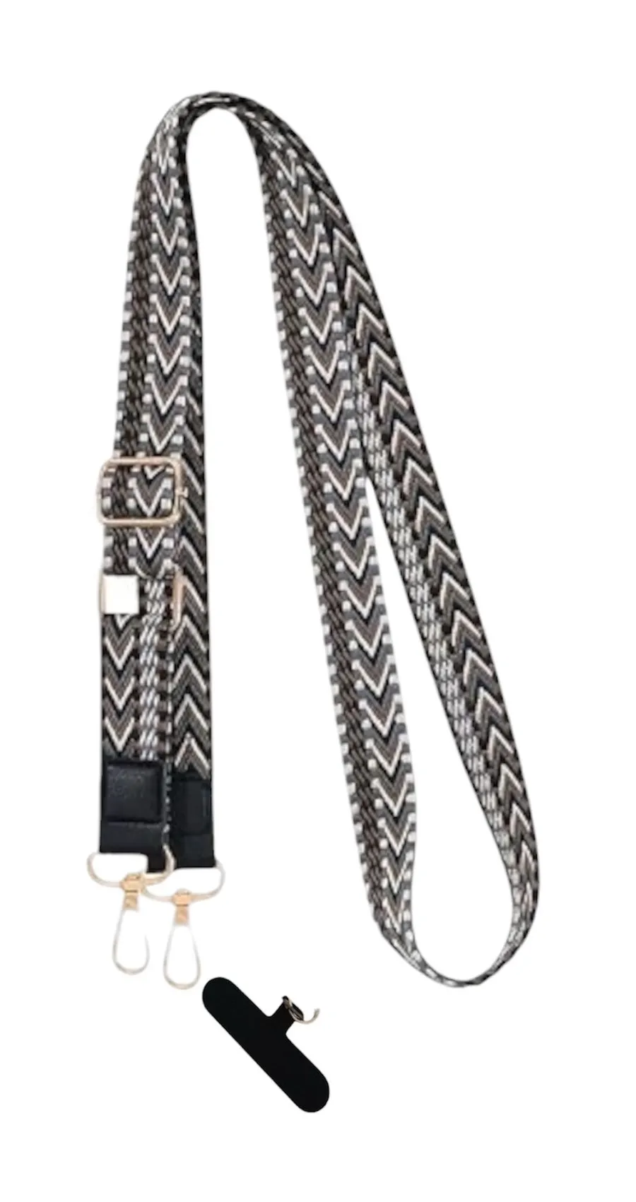 Universal Crossbody Phone Lanyard Tribal Strap Boho Black