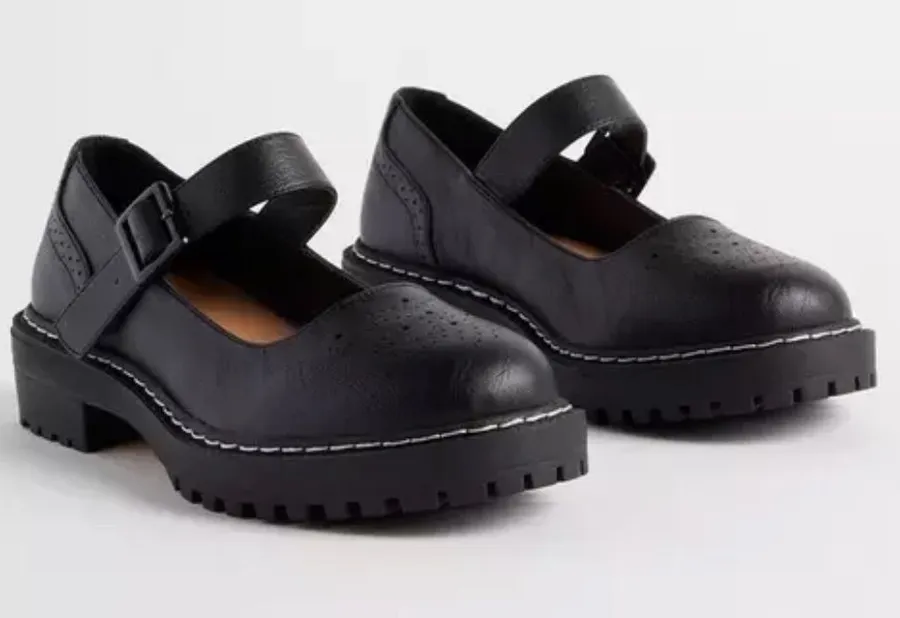 Torrid Black Mary Jane Flats with Cushioned Insole US 10 Extra Wide Width