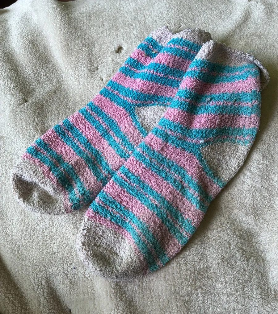 1 Pair Cozy Fuzzy Super Soft Winter Stripe Solid Slipper Socks Multiple