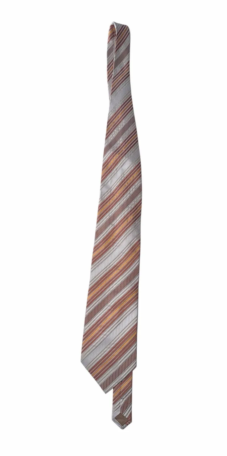 Seta Zone Multicolor Striped Silk Necktie Men’s Luxury Business Formal Designer Multiple