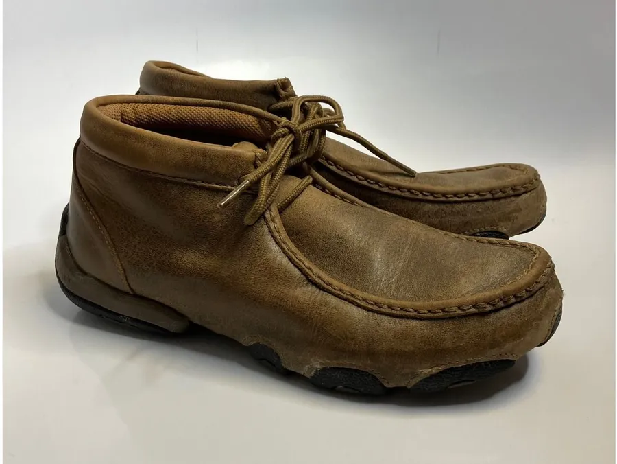 Twisted X Driving Moc Chukka Women 7 Brown Good Leather Lace Up WDM0001