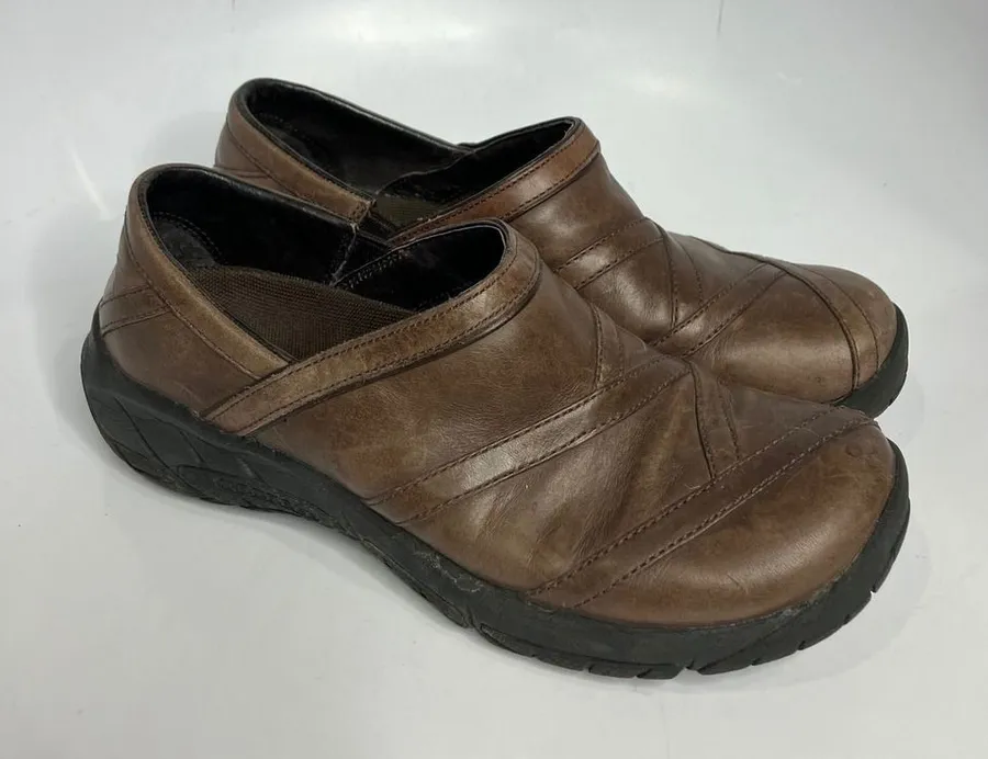 Merrell encore eclipse 2 slip on shoes brown leather comfort women's size 7.5