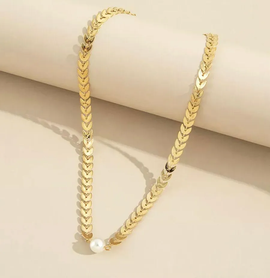 Anthropologie 18K Chevron Chocker