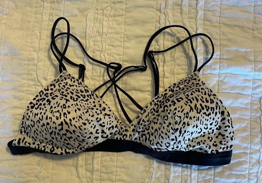 Victoria's Secret Leopard Print Bralette - Beige and Black