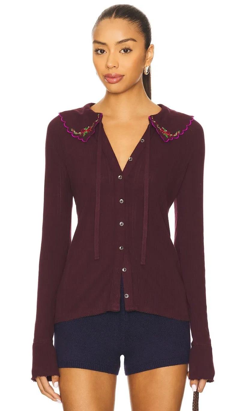 Free People Juniper Long Sleeve in Vintage Grape M