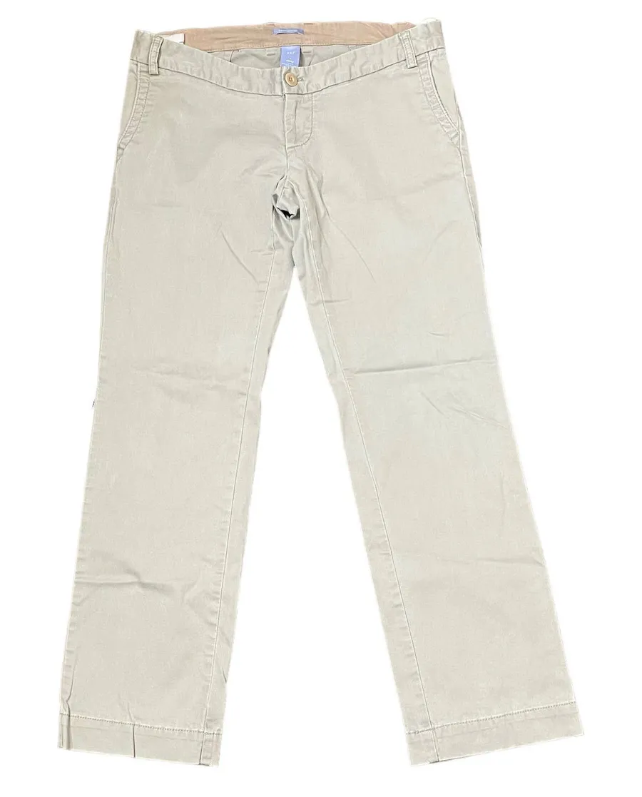 Gap Maternity Ankle Stretch Pants Straight Leg Flap Pockets Women Size 1