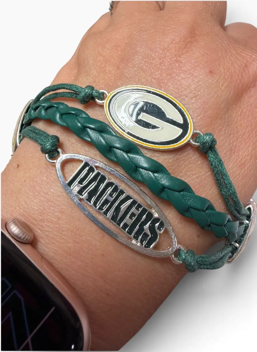 Green Bay Packers Little Earth NFL Multi-Strand Bracelet New