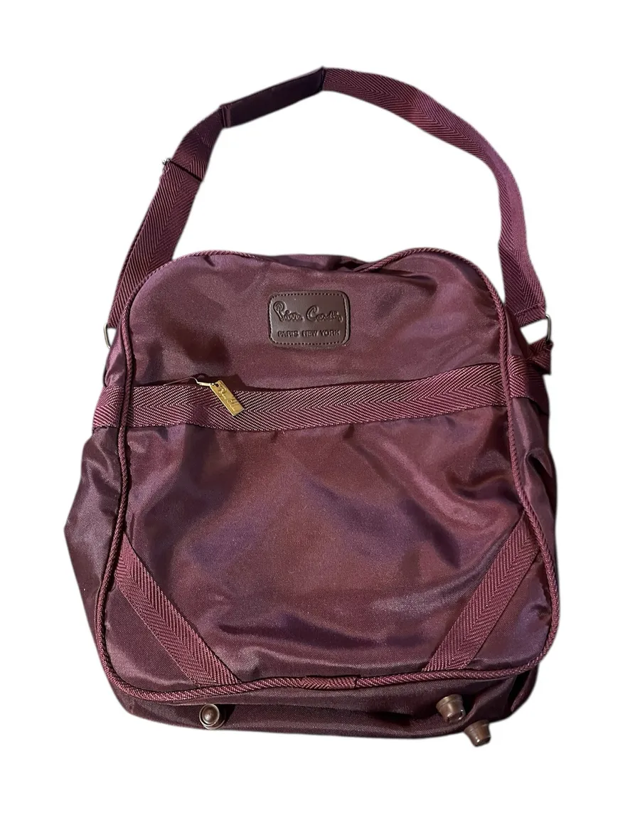 Vintage Pierre Cardin Nylon Backpack Bookbag Carryon Messenger Bag
