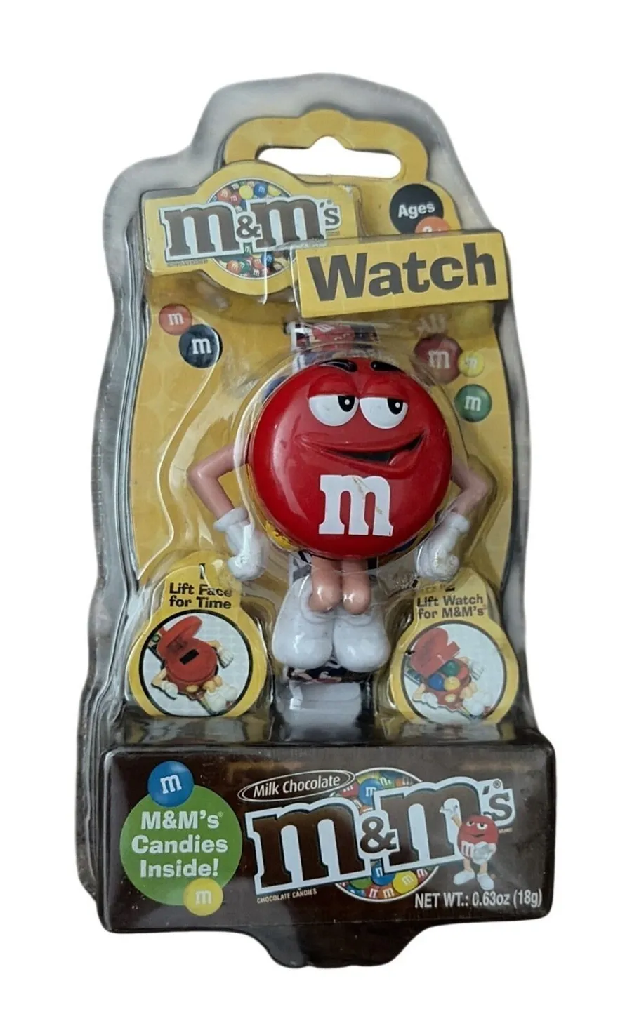 M&M's 2007 Collectible Red Character 3D Digital Wrist Watch NIB Y2K Novelty OS