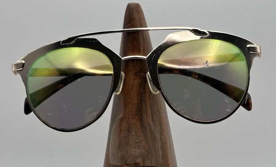Betsey Johnson Gold Aviator-Style Sunglasses with Tortoiseshell Arms