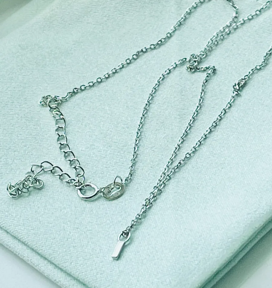 Sterling Silver initial I necklace