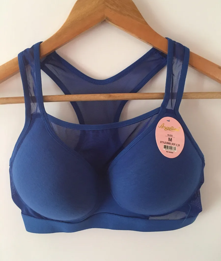 Blue Sports Bra, Medium