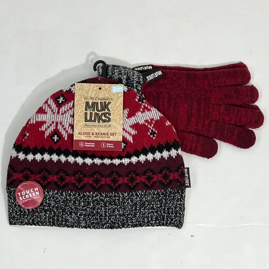 Snowflakes Matching Hat And Gloves Set