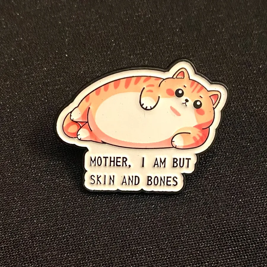 Manipulative Kitty enamel pin/magnet | Don’t listen to him (if possible) Orange