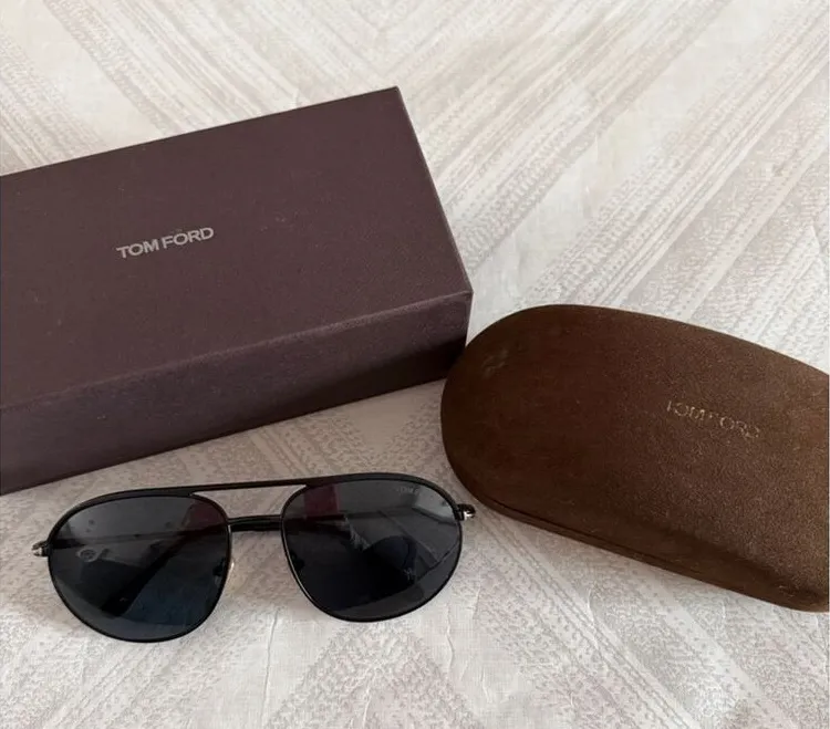Tom Ford Gio TF772 02A Sunglasses Matte Black Double Bridge Grey Lenses