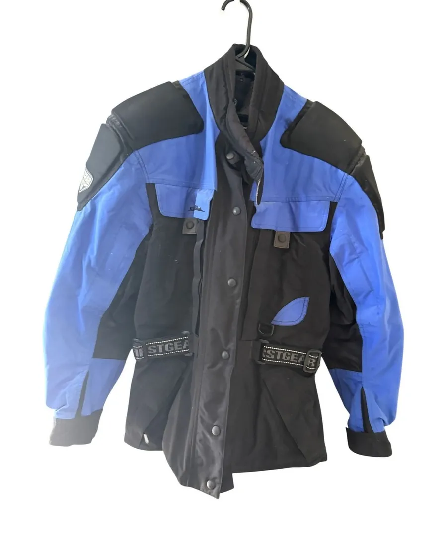 Firstgear Kilimanjaro Motorcycle Jacket Blue Black Padded Nylon Womens Large LW