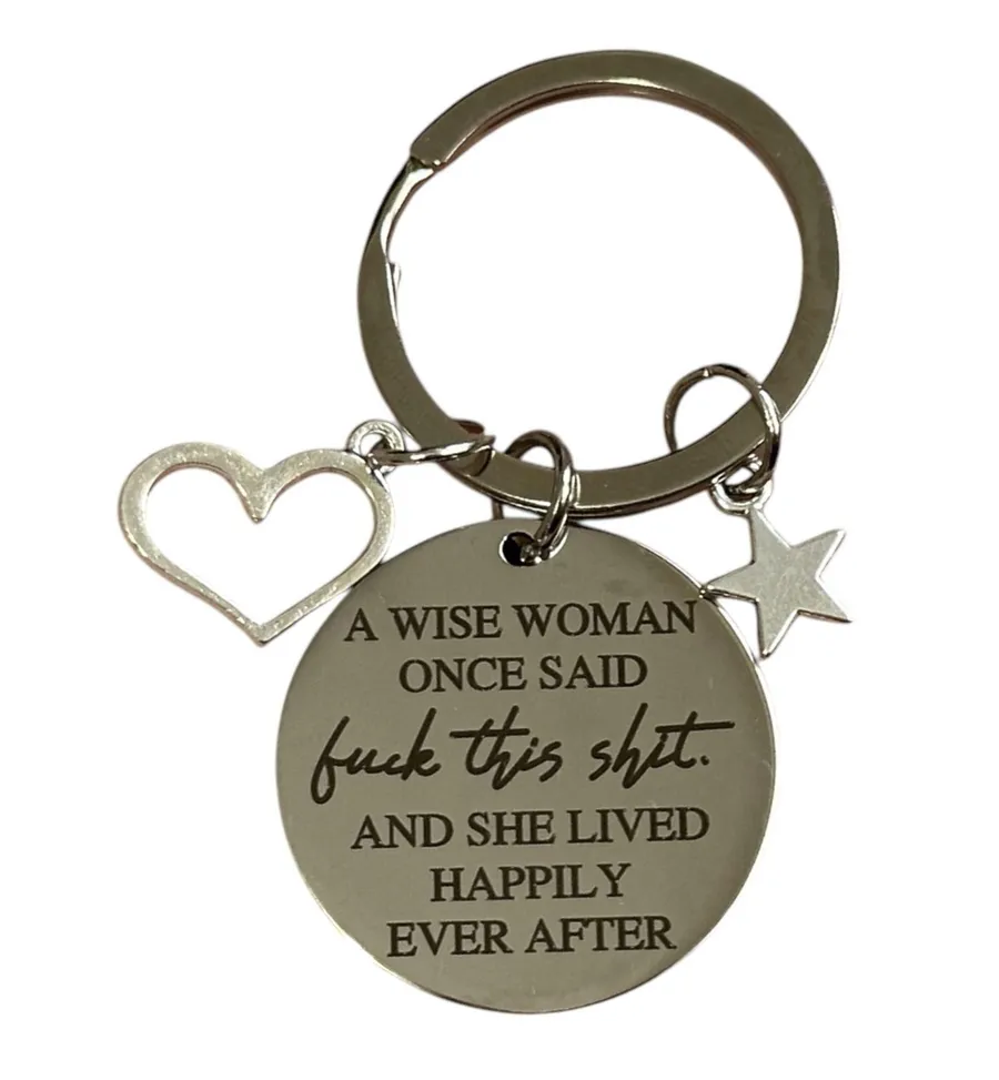 Inspirational Sassy Quote Charm Keychain Bag Charm