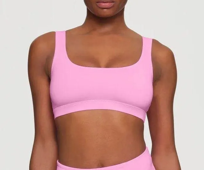 Signature Swim tank bikini top light pink