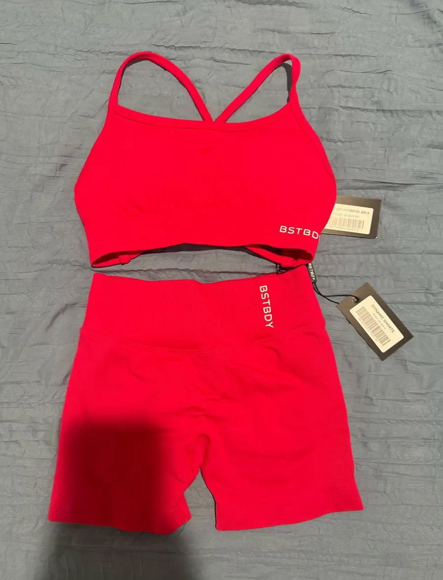 Best Body Australia Athletic set Red Size XS