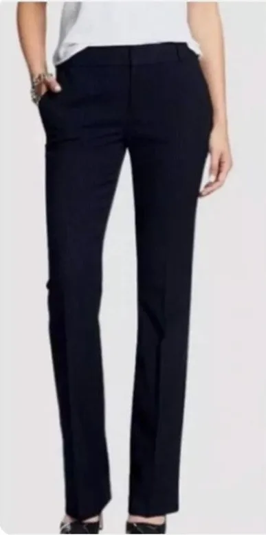 Banana Republic martin stretch flat front navy blue trousers women's size 10