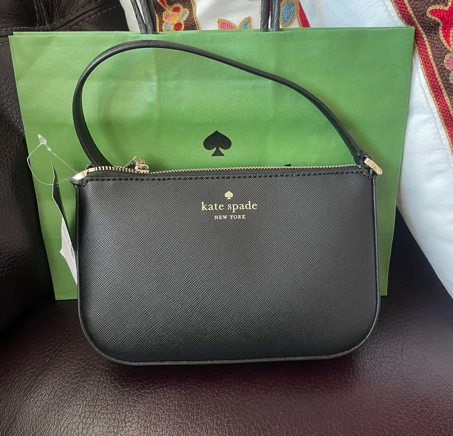 Schuyler Small Crossbody Black Leather Bag KE702 $249