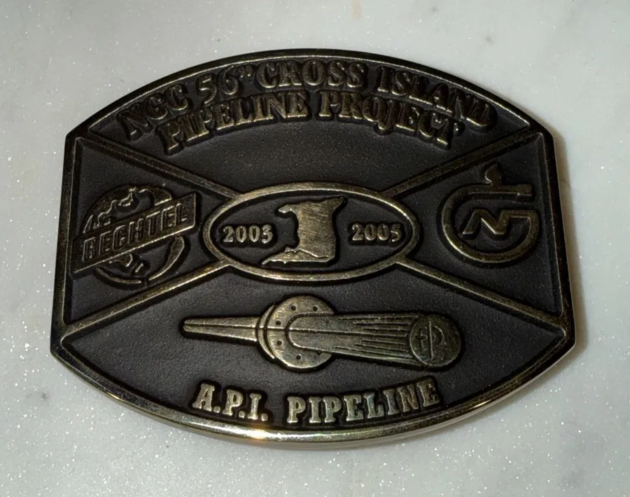 BETCHEL NGC API Pipeline 56" Project Brass Belt Buckle Anacortes Brass Brown