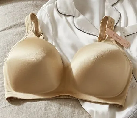 Cacique Lane Bryant Smooth Lightly Lined No Wire Bra 38H Nude Beige