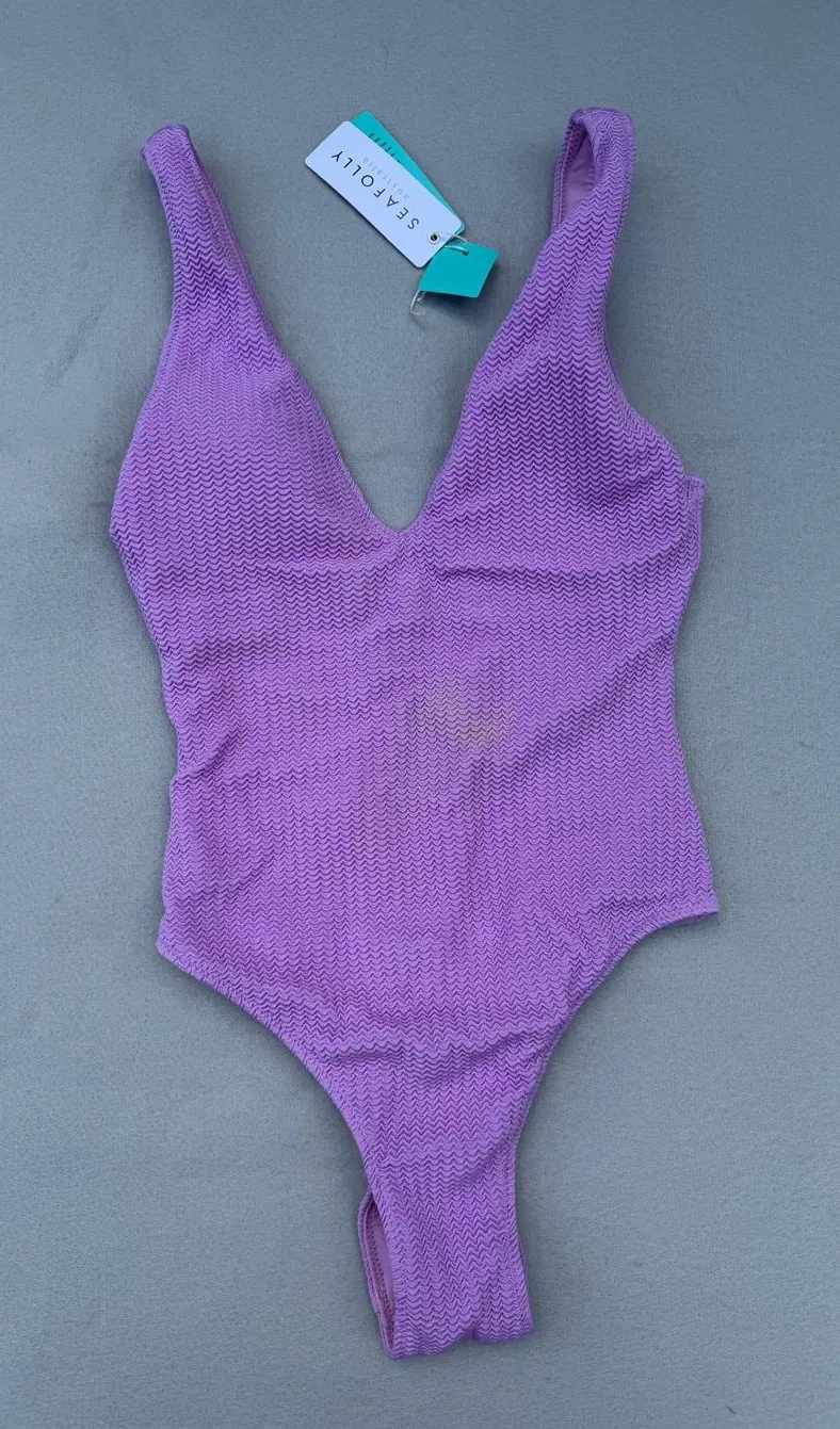 Seafolly Women's Sea Dive One Piece Wild Rose Swim Suit FLAW Size 6 #260145