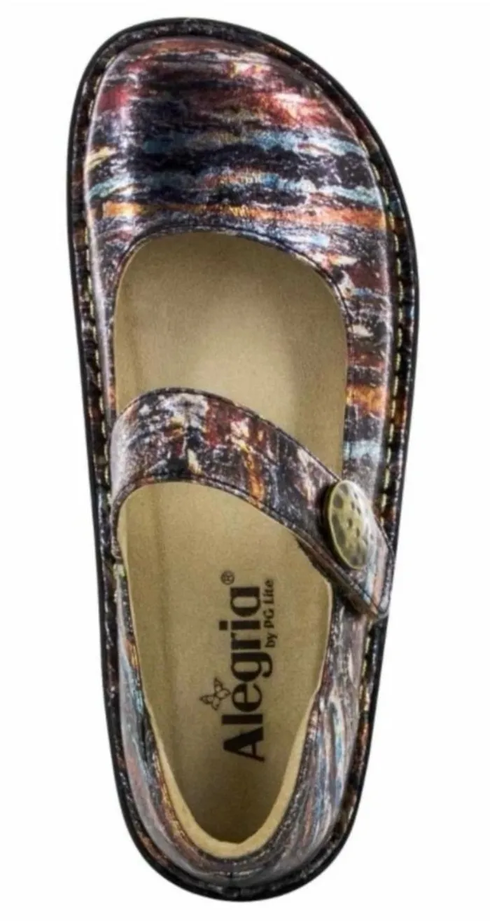 ALEGRIA by PG Lite Paloma Mary Jane Shoe in Earthen Metallic SIZE EU 39 PAL-252