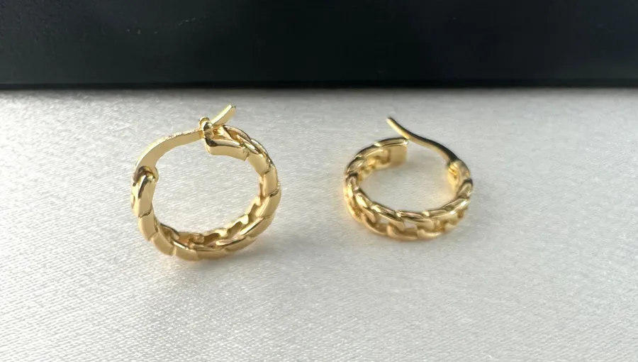 14mm Small Gold Hoop Earrings for Women