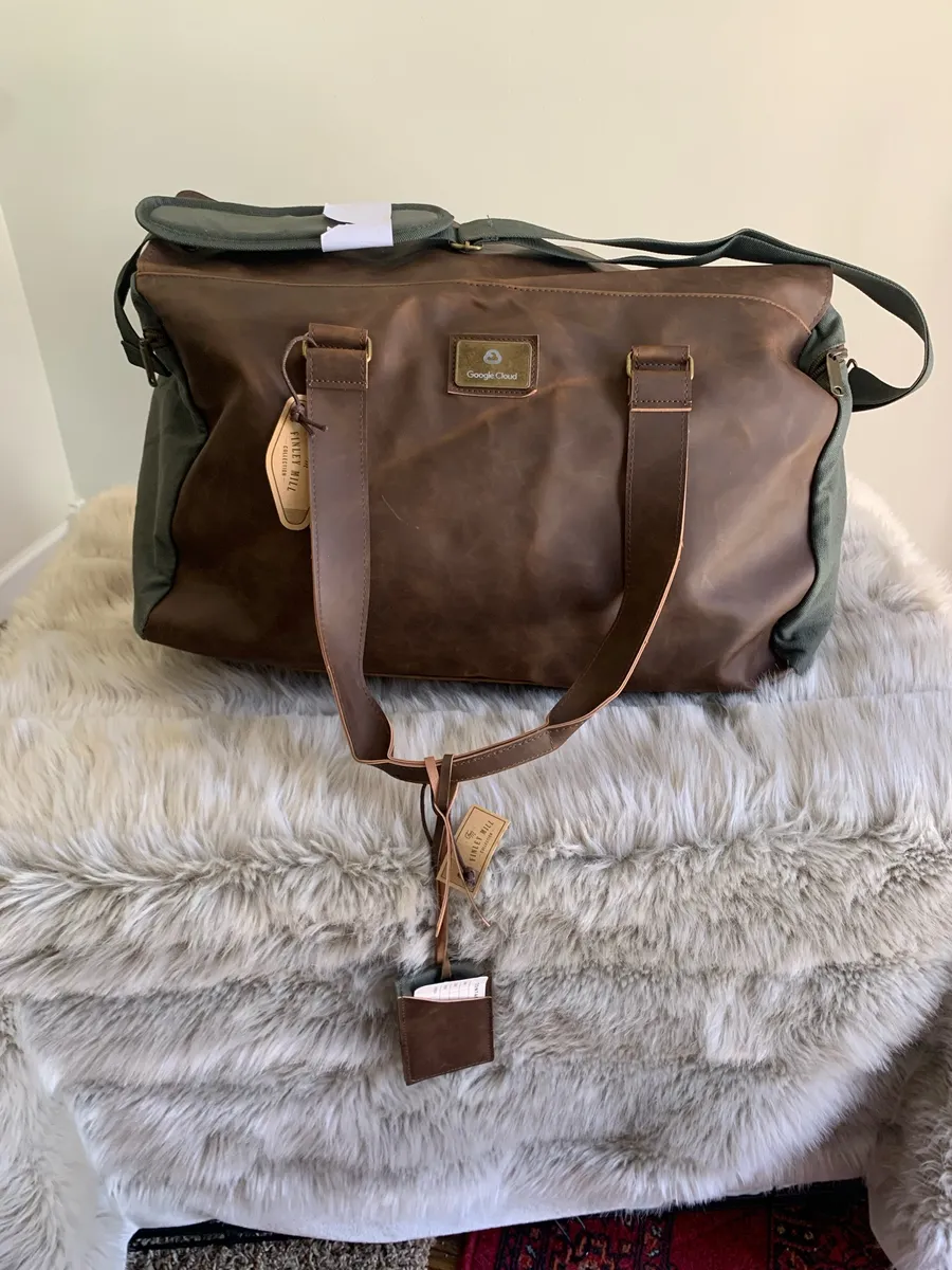 NWT Finley Mill Collection Origaudio Danville Weekender Duffel Bag Faux Leather Multiple