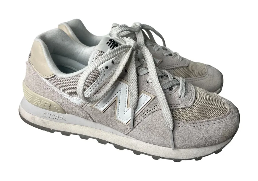 New Balance 574 White Grey Classics Size 7
