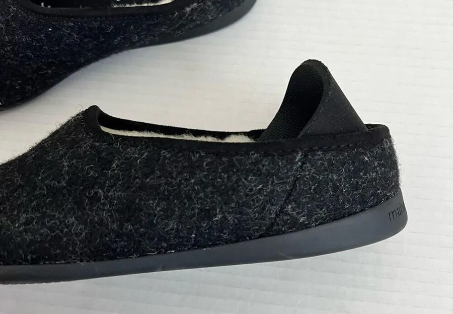 Mahabis Women’s Dark Gray Wool Blend Classic Slip On Slipper Size 5