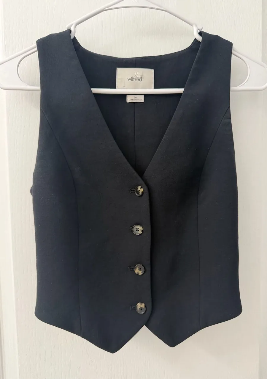 The Aritzia Wilfred Pacino Vest Black (Size 00)