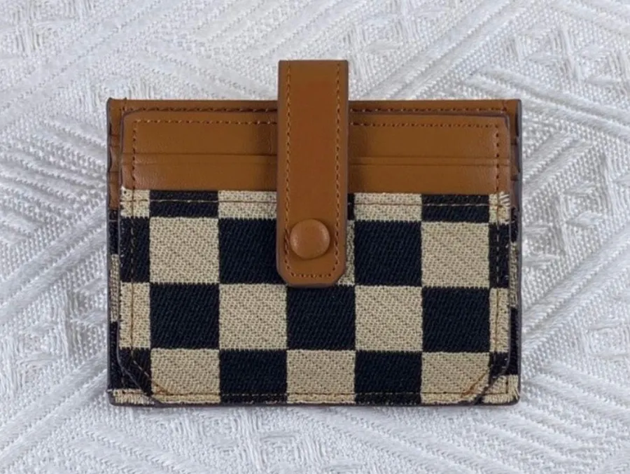 Canvas Snap Closure Small Wallet for Women,Bifold Credit Card Holder Coin Purse with ID Window